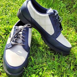 💞💗 NWOT! FAIRWAY Women's Vintage Golf Shoes Blue/Cream Size 10